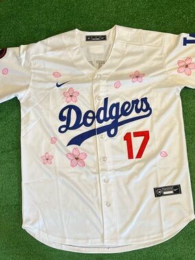 Los Angeles Dodgers Shohei Ohtani White Rose Blossom Jersey